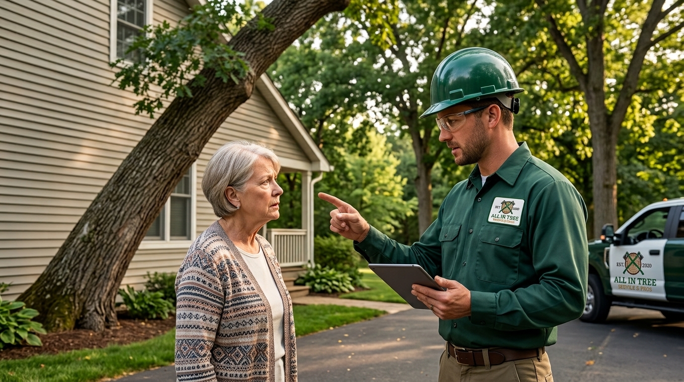 Crew_member_discussing_leaning_tree